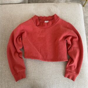 Cozy Red Cropped Sweatshirt